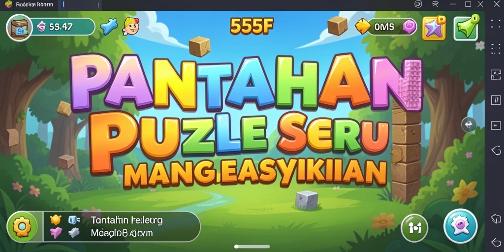 Tampilan gameplay seru di 555F dengan tantangan Puzzle yang beragam.