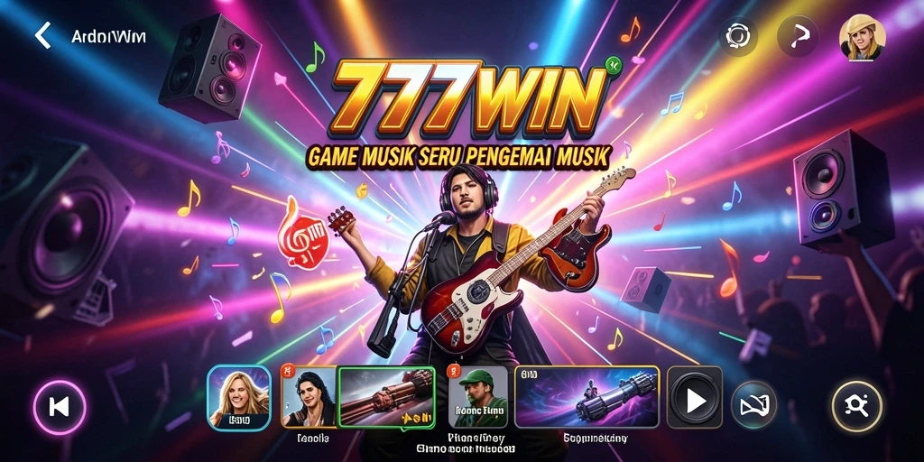 Tampilan gameplay 777WIN menunjukkan keseruan bermain musik.