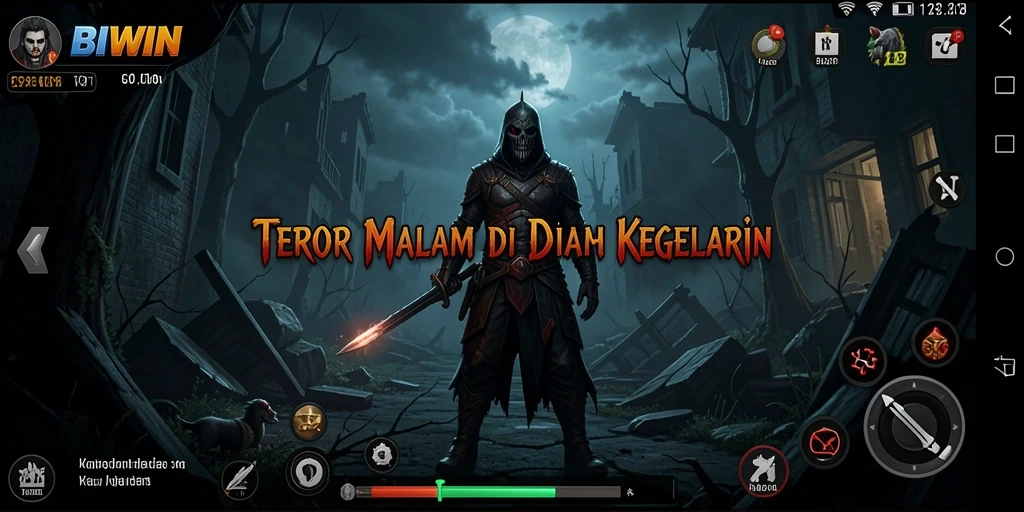 Tampilan gameplay menegangkan dari BIWIN dengan suasana Horror yang mencekam.