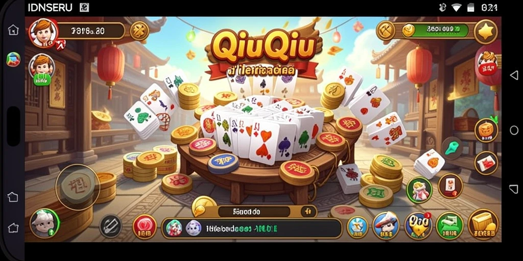 Tampilan gameplay QiuQiu IDNSERU yang menegangkan.