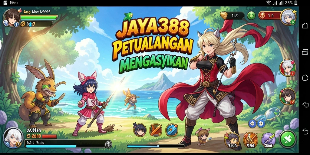 Tangkapan layar gameplay JAYA388 yang menunjukkan karakter Anime dalam pertempuran.