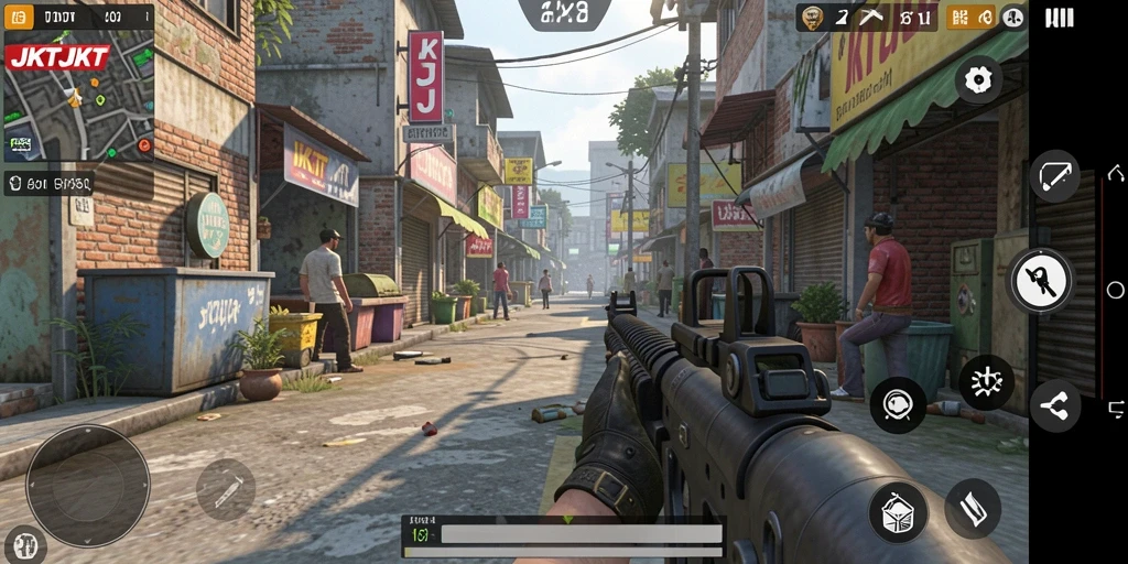 Gameplay seru dan dinamis dalam JKTJKT.