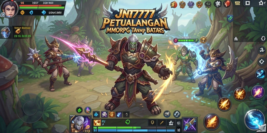 Tampilan gameplay menarik dalam JNT777 yang menampilkan petualangan karakter MMORPG.