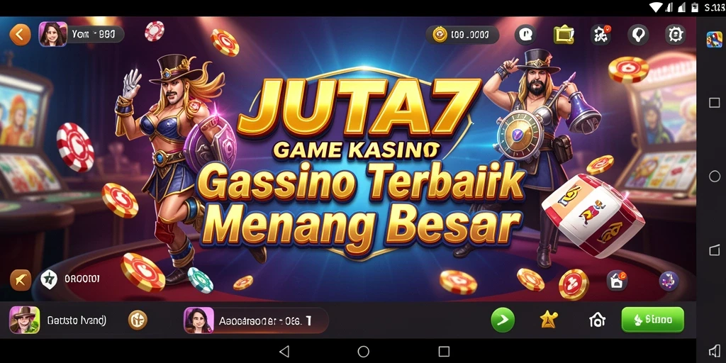 Screenshot JUTA7 menampilkan gameplay seru di kasino.