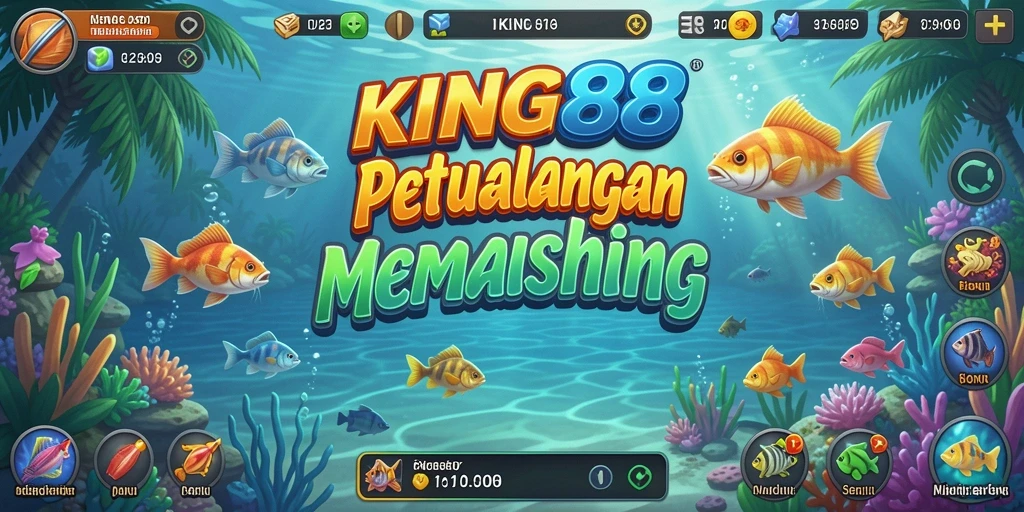 Gameplay menarik KING88 saat menangkap ikan besar.