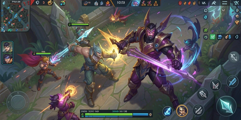 Screenshot gameplay LPO138 menunjukkan aksi pertarungan tim yang mendebarkan.