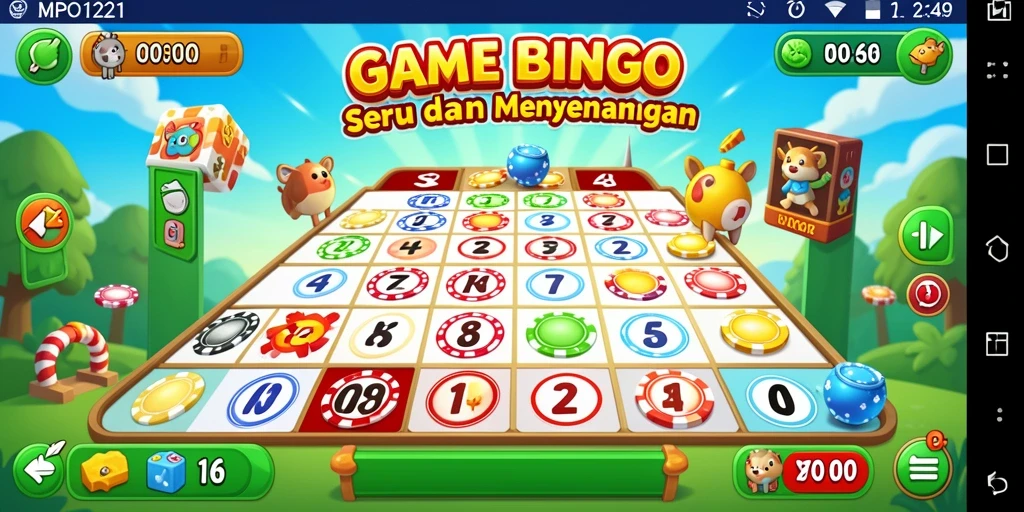 Tangkapan layar gameplay MPO1221 yang menampilkan suasana seru permainan Bingo.