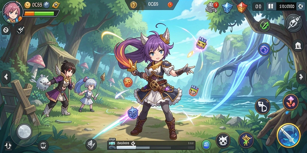 Tampilan menarik dari gameplay OCE69 yang penuh warna.