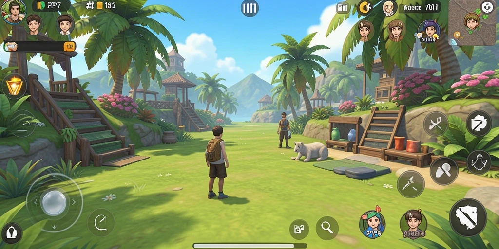 Tampilan gameplay PP7 yang cerah dan menyenangkan.