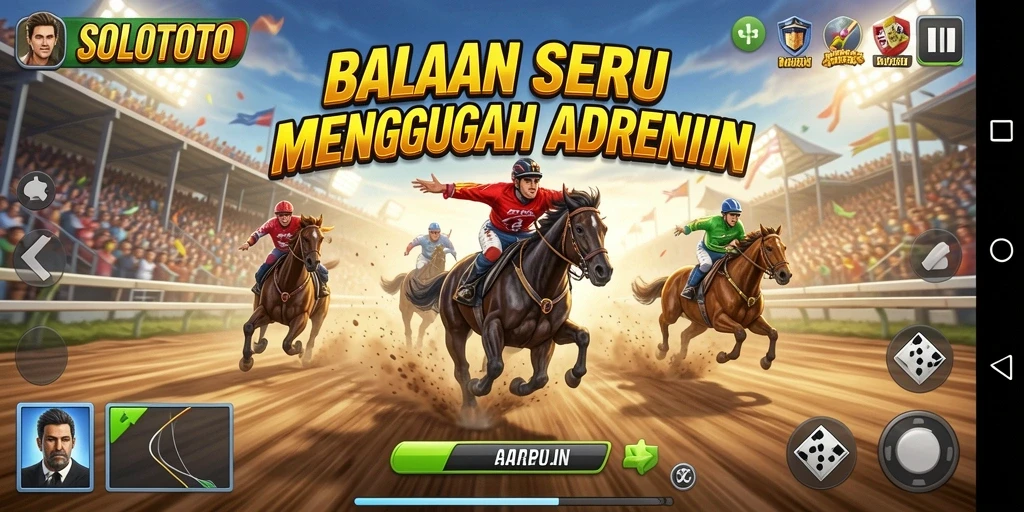 Tampilan menarik gameplay balapan seru di SOLOTOTO.