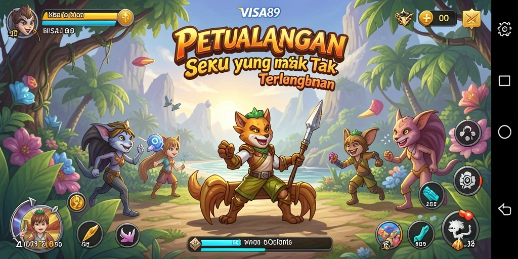 Tangkapan layar utama VISA89 menampilkan gameplay penuh aksi dan petualangan yang mendebarkan.