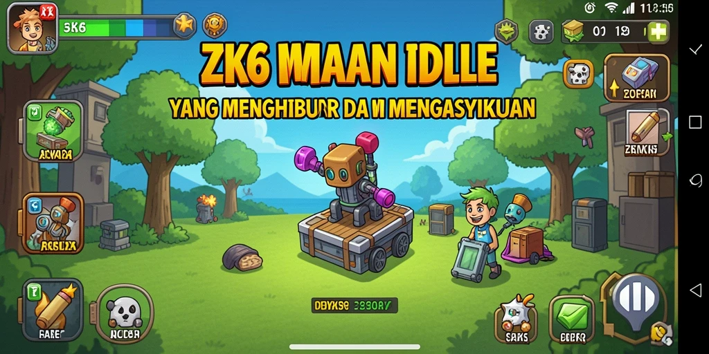 Screenshot utama ZK6 menampilkan gameplay yang santai dan seru.