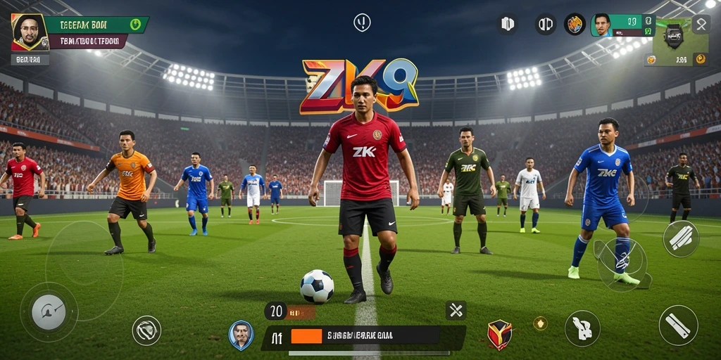 Screenshot gameplay ZK9 yang menunjukkan aksi seru di lapangan